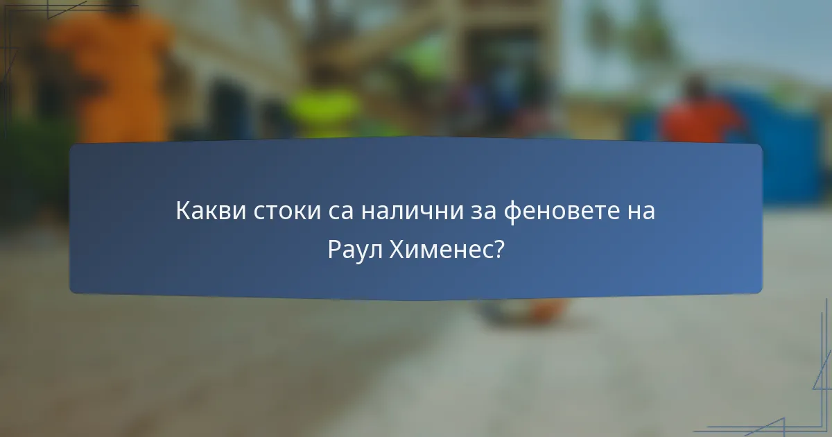 Какви стоки са налични за феновете на Раул Хименес?
